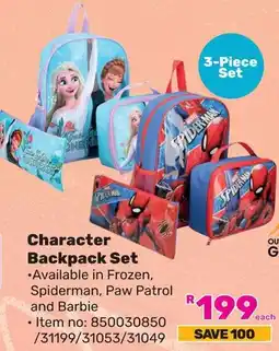 Game Character Backpack Set offer