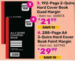 Game Pen+ Gear 192-Page 2-Quire Hard Cover Book Quad Margin offer