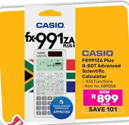 Game Casio FX991ZA Plus II-SDT Advanced Scientific Calculator offer