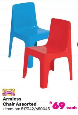 Game Sunny Armless Chair Assorted offer