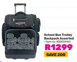 Game Bronx School Bus Trolley Backpack Assorted offer