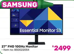 Game Samsung 27" FHD 100Hz Monitor offer