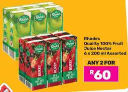 Game Rhodes Quality 100% Fruit Juice Nectar Assorted offer