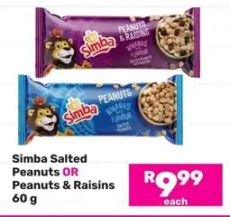 Game Simba Salted Peanuts OR Peanuts & Raisins offer