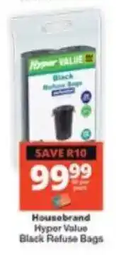 Checkers Housebrand Hyper Value Black Refuse Bags offer