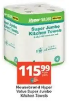 Checkers Housebrand Hyper Value Super Jumbo Kitchen Towels offer