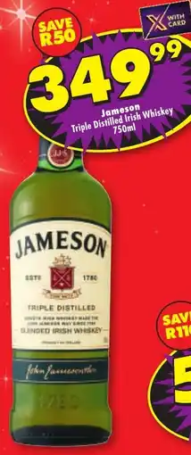 Shoprite Liquor Jameson Triple Distilled Irish Whiskey offer