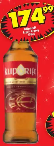 Shoprite Liquor Klipdrift Export Brandy offer