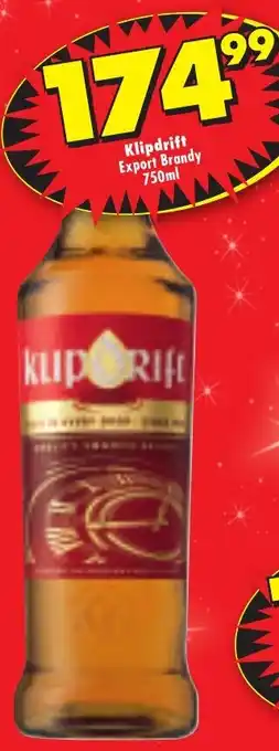 Shoprite Liquor Klipdrift Export Brandy offer