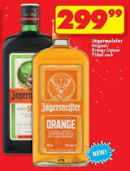 Shoprite Liquor Jägermeister Original/ Orange Liqueur offer