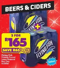 Shoprite Liquor Flying Fish Premium Pressed Lemon Flavoured Beer Cans offer