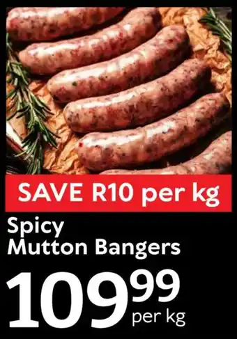 Oxford Freshmarket Spicy Mutton Bangers offer