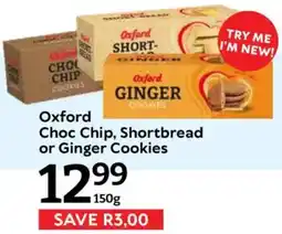 Oxford Freshmarket Oxford Choc Chip, Shortbread or Ginger Cookies offer