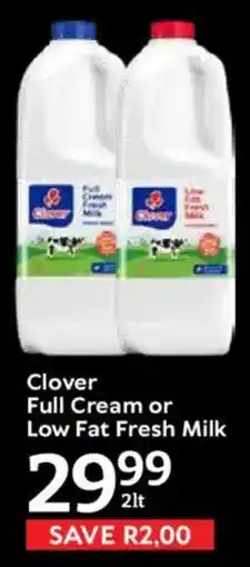 Oxford Freshmarket Clover Full Cream or Low Fat Fresh Milk offer