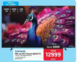Makro Samsung 190 cm 75" Smart QLED TV offer