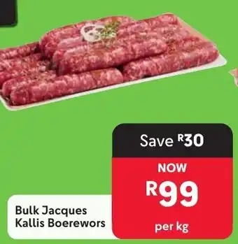 Makro Bulk Jacques Kallis Boerewors offer
