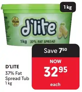 Makro D'lite 37% Fat Spread Tub offer