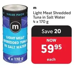 Makro m Light Meat Shredded Tuna in Salt Water offer
