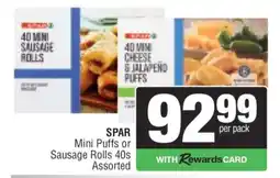 Spar SPAR Mini Puffs or Sausage Rolls 40s Assorted offer