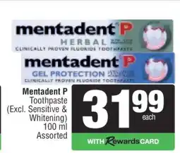 Spar Mentadent P Toothpaste offer