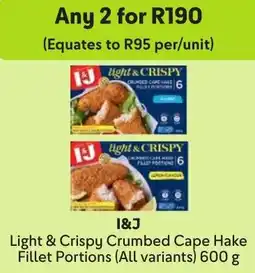 Makro I&J Light & Crispy Crumbed Cape Hake Fillet Portions offer