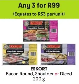 Makro Eskort Bacon Round, Shoulder or Diced offer