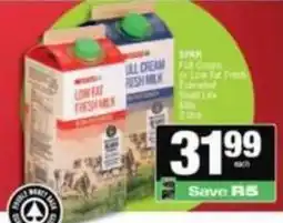 Spar Spar - full cream or low fat fresh milk extended shelf life offer