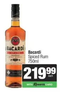 Spar Tops Bacardi Spiced Rum offer