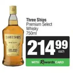 Spar Tops Three Ships Premium Select Whisky offer