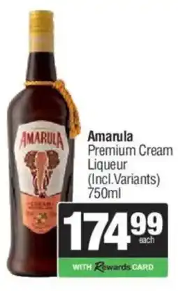Spar Tops Amarula Premium Cream Liqueur offer