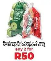 Food Lover's Market Apple - braeburn, fuji, kanzi or granny smith econopacks offer