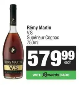 Spar Tops Rémy Martin V.S Supérieur Cognac offer
