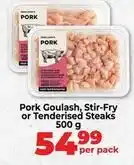 Food Lover's Market Pork goulash, stir-fry or tenderised steaks offer