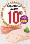 Food Lover's Market Mutton/ chicken polony offer