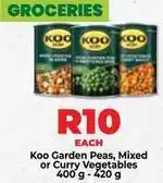 Food Lover's Market Koo - garden peas, mixed or curry vegetables offer
