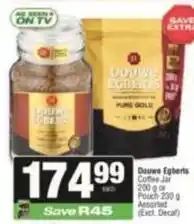 SuperSpar Douwe egberts - coffee jar or pouch offer