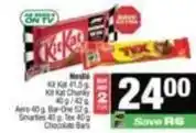 SuperSpar Kit kat - chunky, aero, bar-one, smarties, tex chocolate bars offer