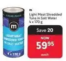 Makro Light meat shredded tuna in salt water offer