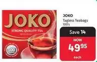 Makro Joko - tagless teabags 100's offer