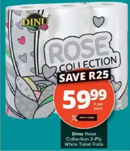 Checkers Dinu Rose Collection 2-Ply White Toilet Rolls offer