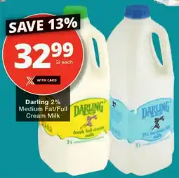 Checkers Darling 2% Medium Fat/Full Cream Milk offer