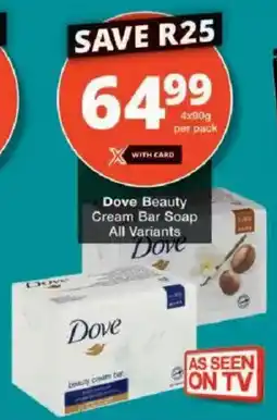 Checkers Dove Beauty Cream Bar Soap offer