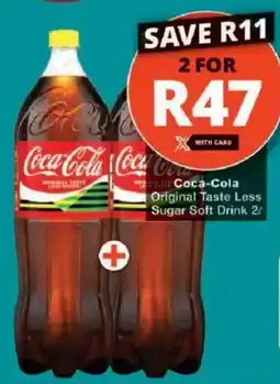 Checkers Coca-Cola Original Taste Less Sugar Soft Drink offer