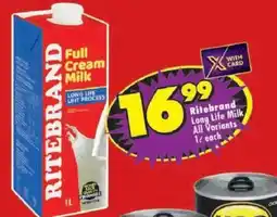Shoprite Ritebrand Full Cream Milk offer