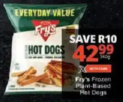 Checkers Fry's Frozen Plant-Based Hot Dogs offer