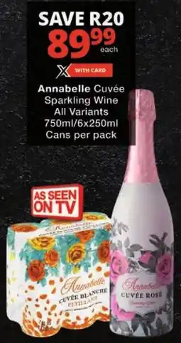 Checkers Annabelle Cuvée Sparkling Wine offer