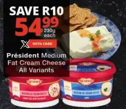 Checkers Président Medium Fat Cream Cheese offer