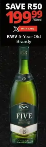 Checkers KWV 5-Year-Old Brandy offer
