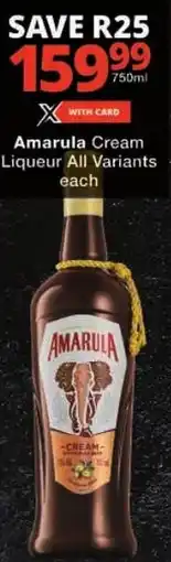 Checkers Amarula Cream Liqueur offer