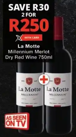 Checkers La Motte Millennium Merlot Dry Red Wine offer